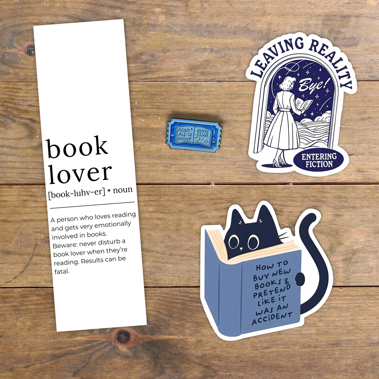 Read All Night Book Club - Pin