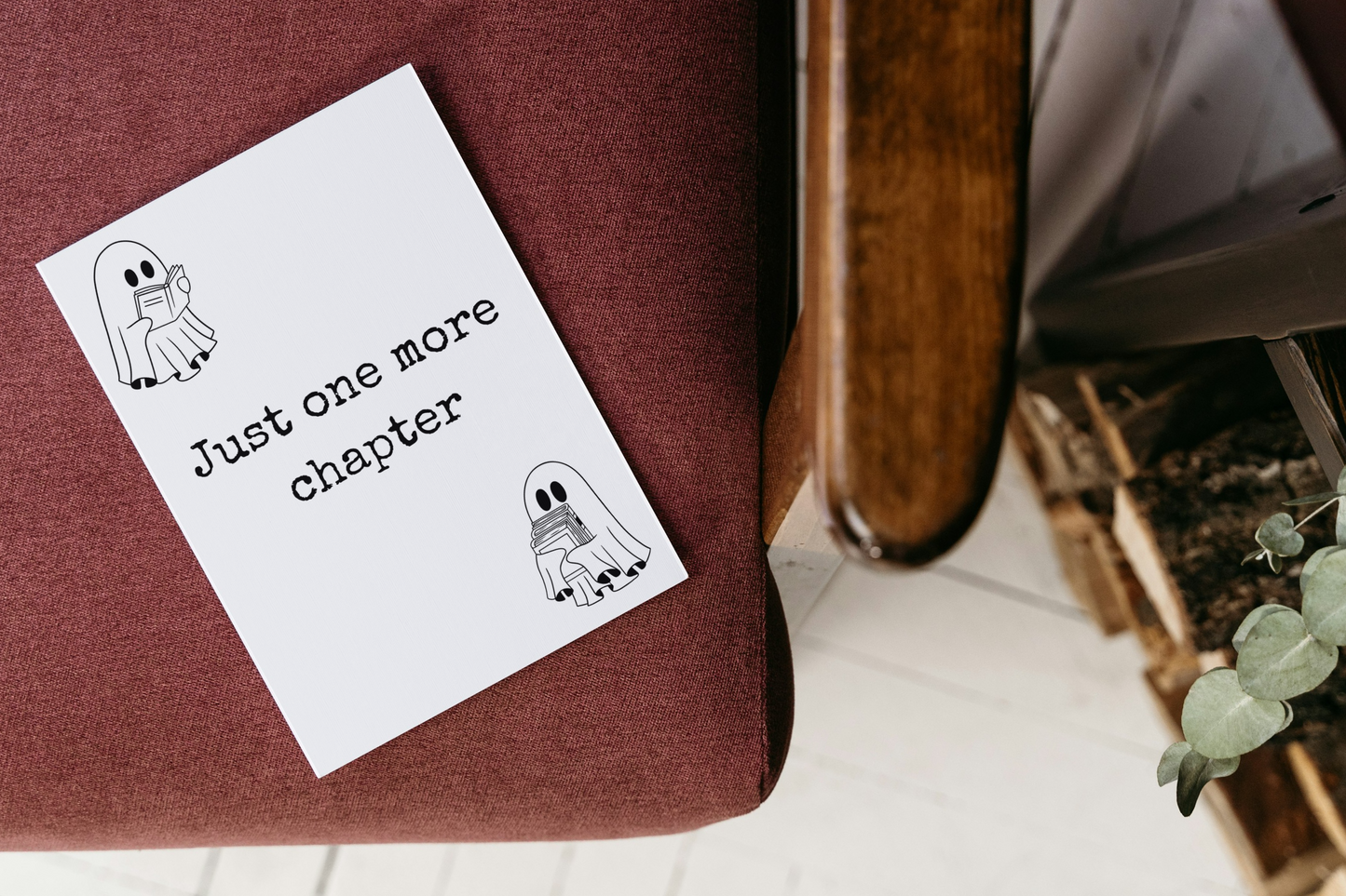 Just One More Chapter - Halloween Postcard