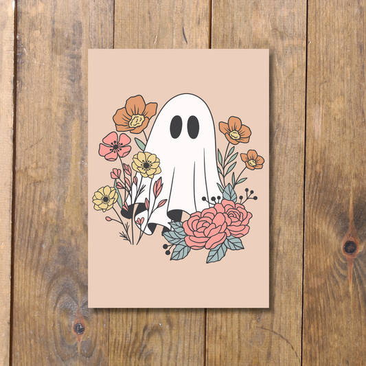 Flower Power - Halloween Postcard