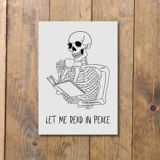 Let Me Read In Peace - Halloween Postcard