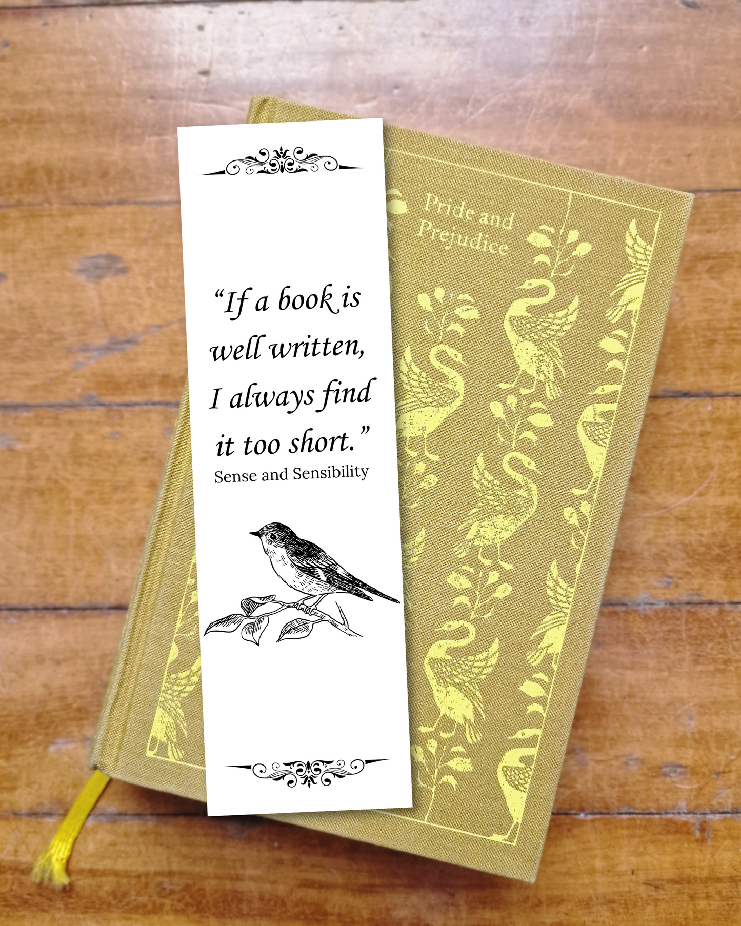 Sense and Sensibility Quote - Bookmark