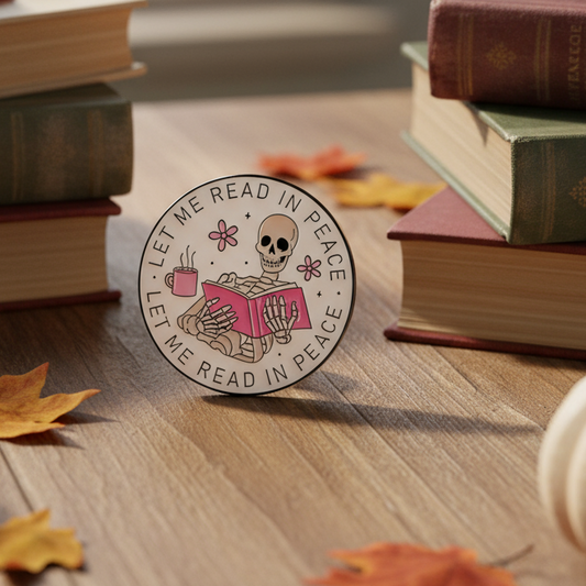 Let Me Read In Peace - Halloween Pin